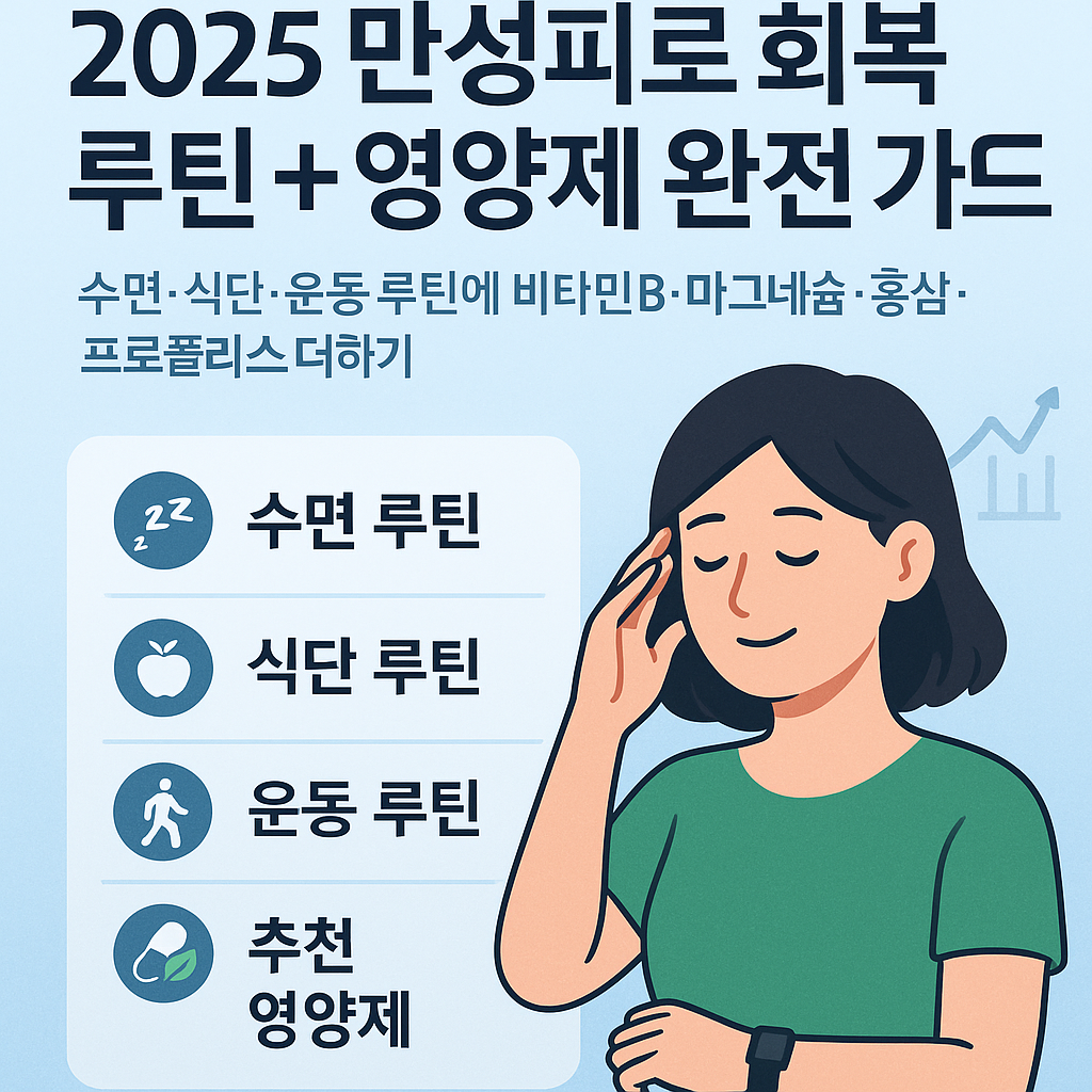 2025 만성피로 회복 루틴 + 영양제 완전 가이드