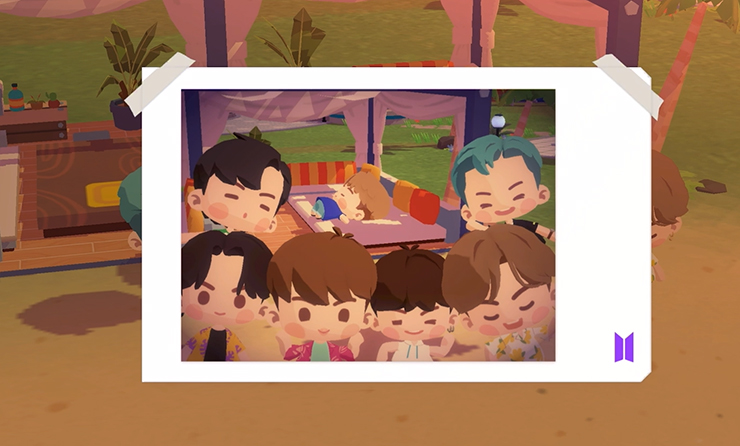 인더섬 with BTS 2일차 챕터 1 셀카 폴라로이드 사진