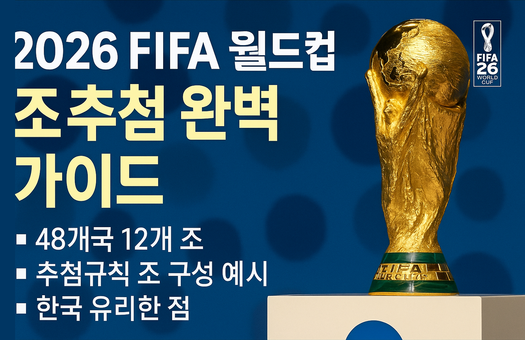 2026 FIFA 월드컵 조추첨 완벽 가이드