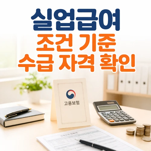 실업급여 조건 기준 수급 자격 확인