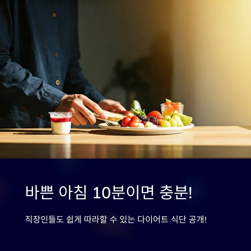 10분이면 충분한 간단하고 건강한 아침 식사 준비 모습