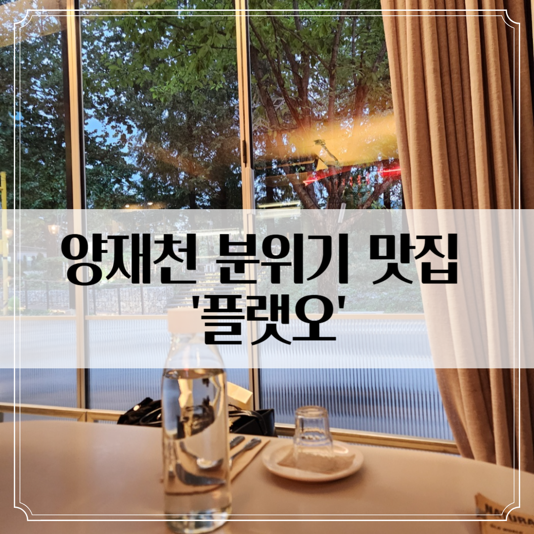 양재천 카페거리 ‘플랫오’ - 분위기 좋은 비건 레스토랑