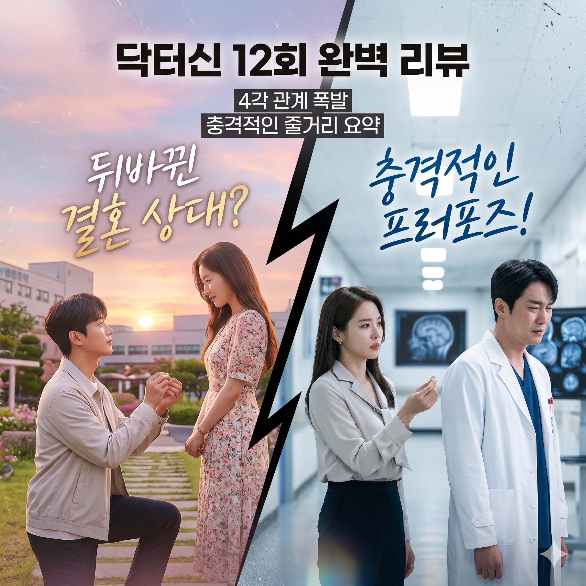 닥터신 12회 줄거리 요약! 뒤바뀐 운명과 충격적인 4각 관계 프러포즈