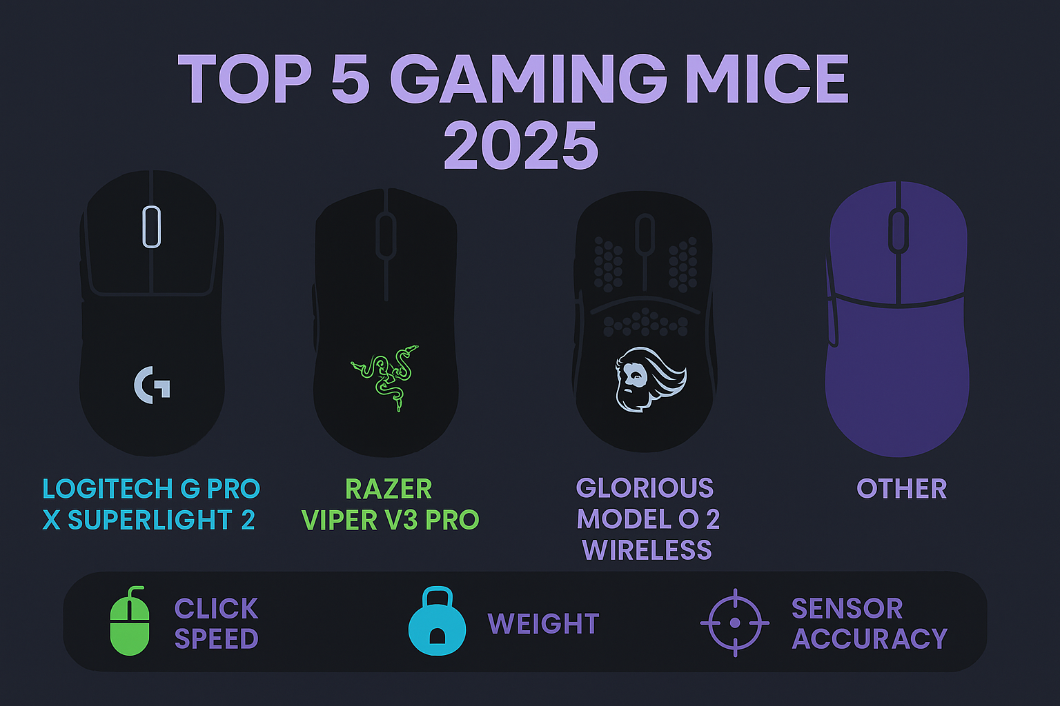 2025년 게이밍 마우스 성능 비교 및 랭킹 요약 게이밍 마우스 랭킹 2025 썸네일