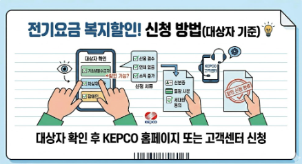 전기요금 복지할인 대상 및 신청 방법 안내