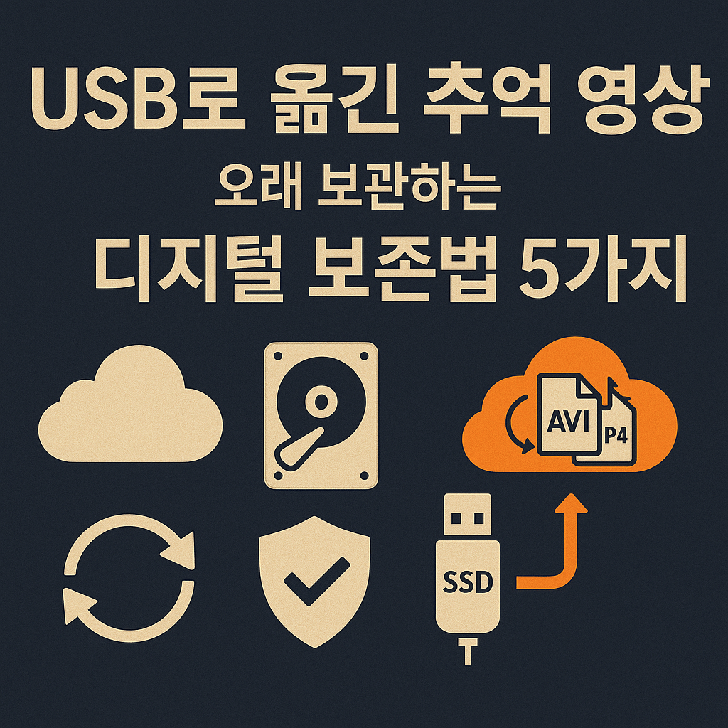 USB로 옮긴 추억 영상, 오래 보관하는 디지털 보존법 5가지