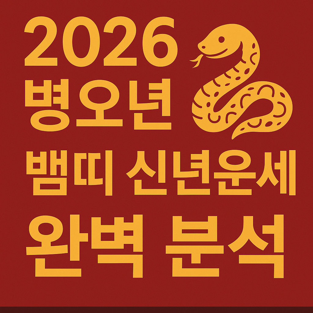 2026년 뱀띠 신년운세 - 사진