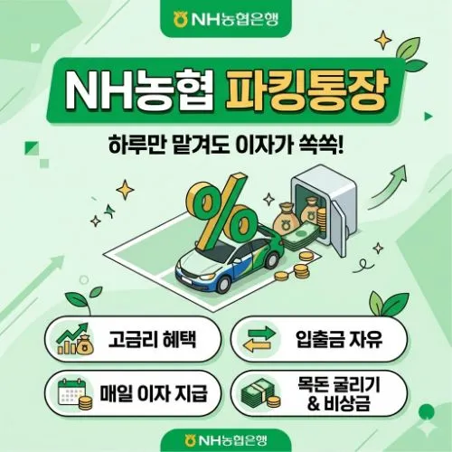 농협 파킹통장 ❘ 고금리 혜택과 NH1934 우대 조건 완벽 정리