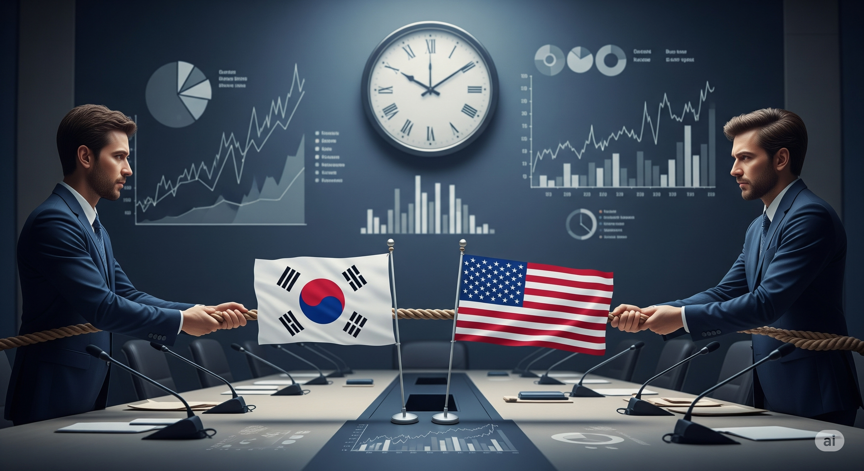 "통상협상, 막판 줄다리기 속 긴장 고조"에 대한 이미지입니다.