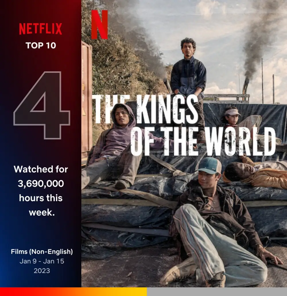 더 킹스 오브 더 월드에서 네명의 아이들이 나오는 단체 컷 포스터