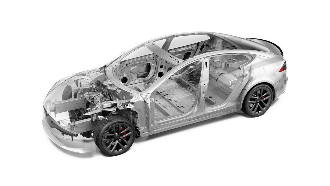 테슬라 모델S 23년형 모델 프레임 사진 출처 다음자동차