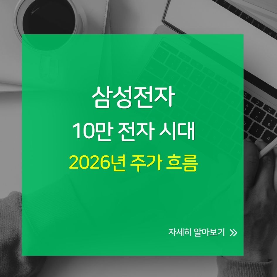 삼성전자 주가 전망 그래프와 반도체 이미지