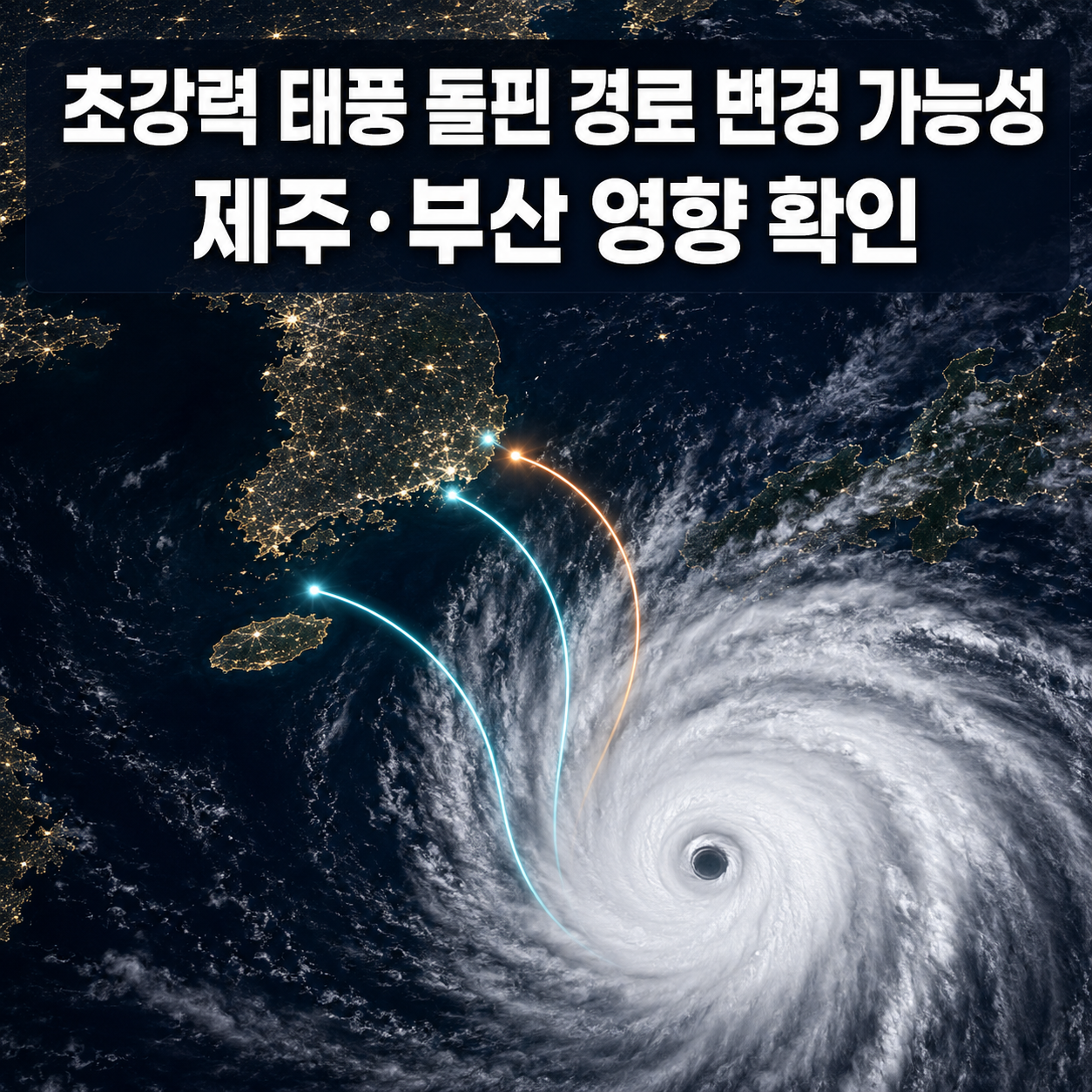 초강력 태풍 돌핀 경로 변경 가능성|제주·부산 영향 확인