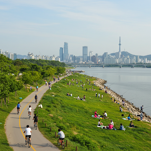한강 공원 사진