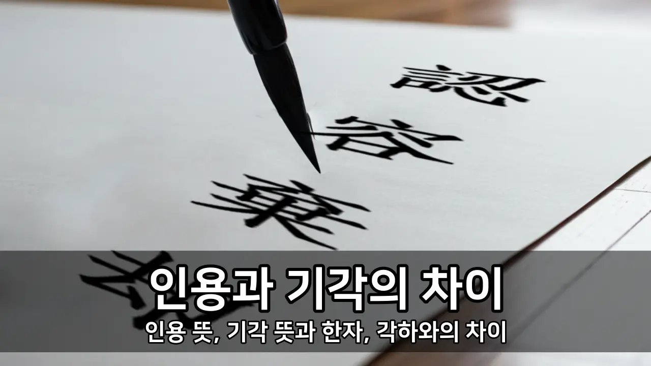인용과 기각의 차이 - 인용 뜻, 기각 뜻과 한자, 각하와의 차이