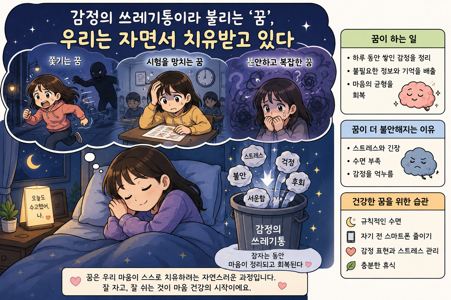 우리는 자면서 치유 받고 있다.
