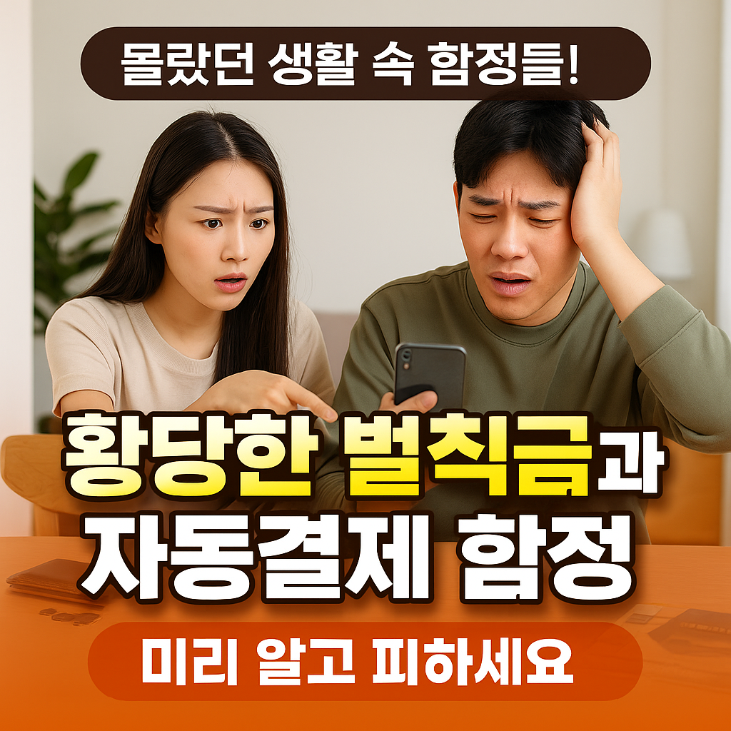 생활 속 황당한 벌칙금과 자동결제 함정 총정리