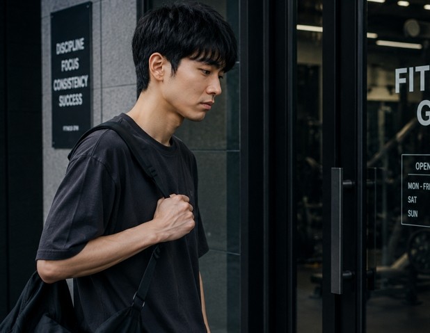 헬스장 문 앞에서 망설이는 마음, 안다
