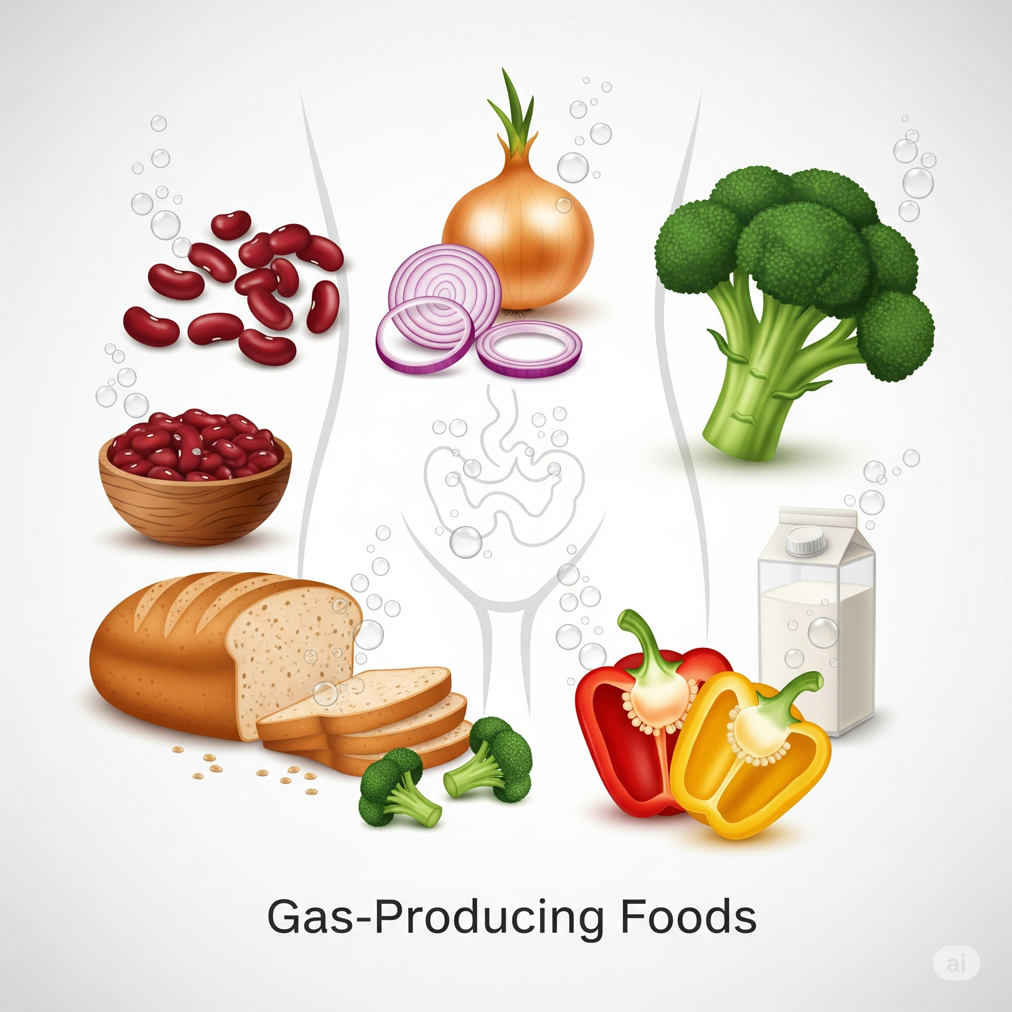 가스 유발 음식 줄이기