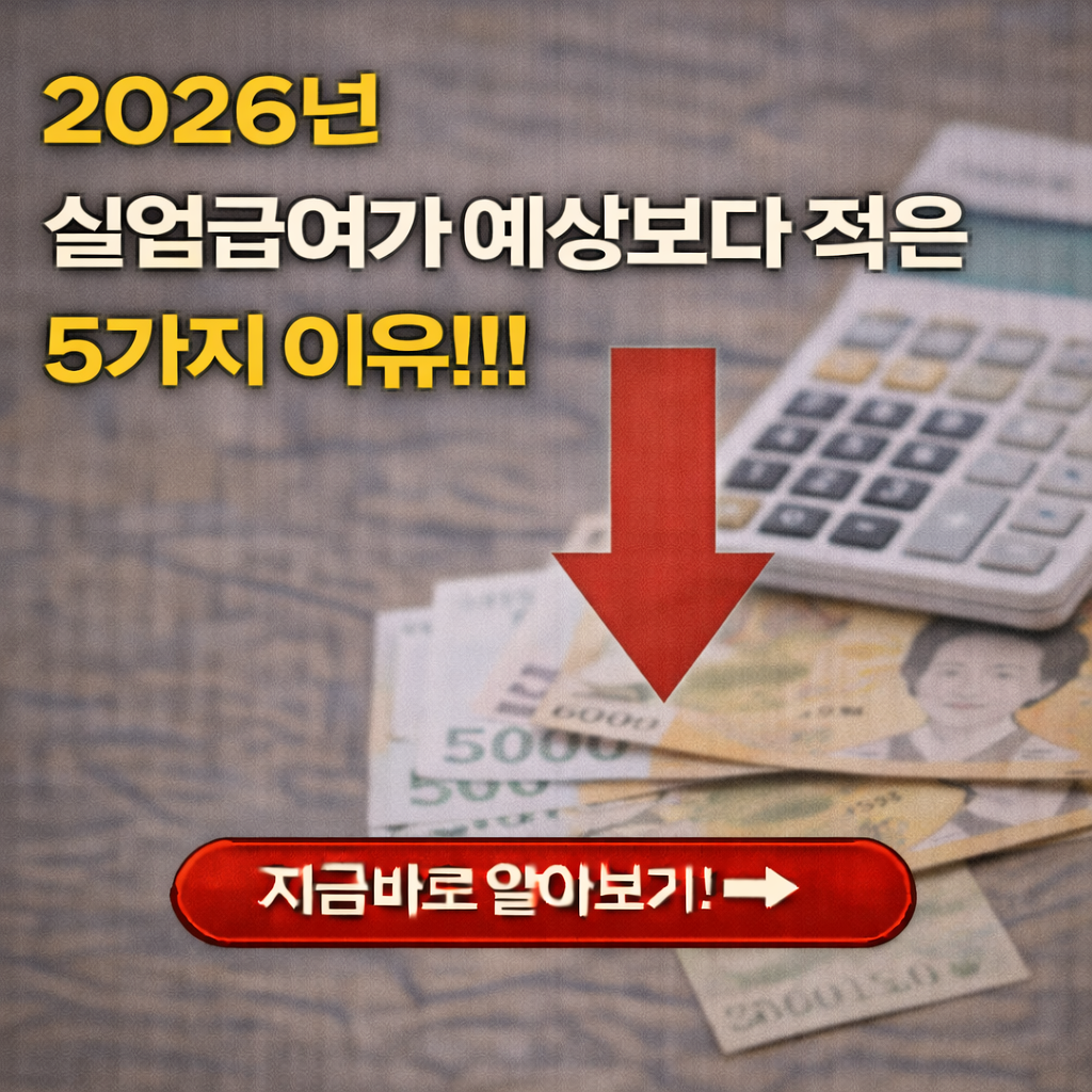 2026년 실업급여가 예상보다 적은 5가지 이유: 상한액과 반복 수급 페널티