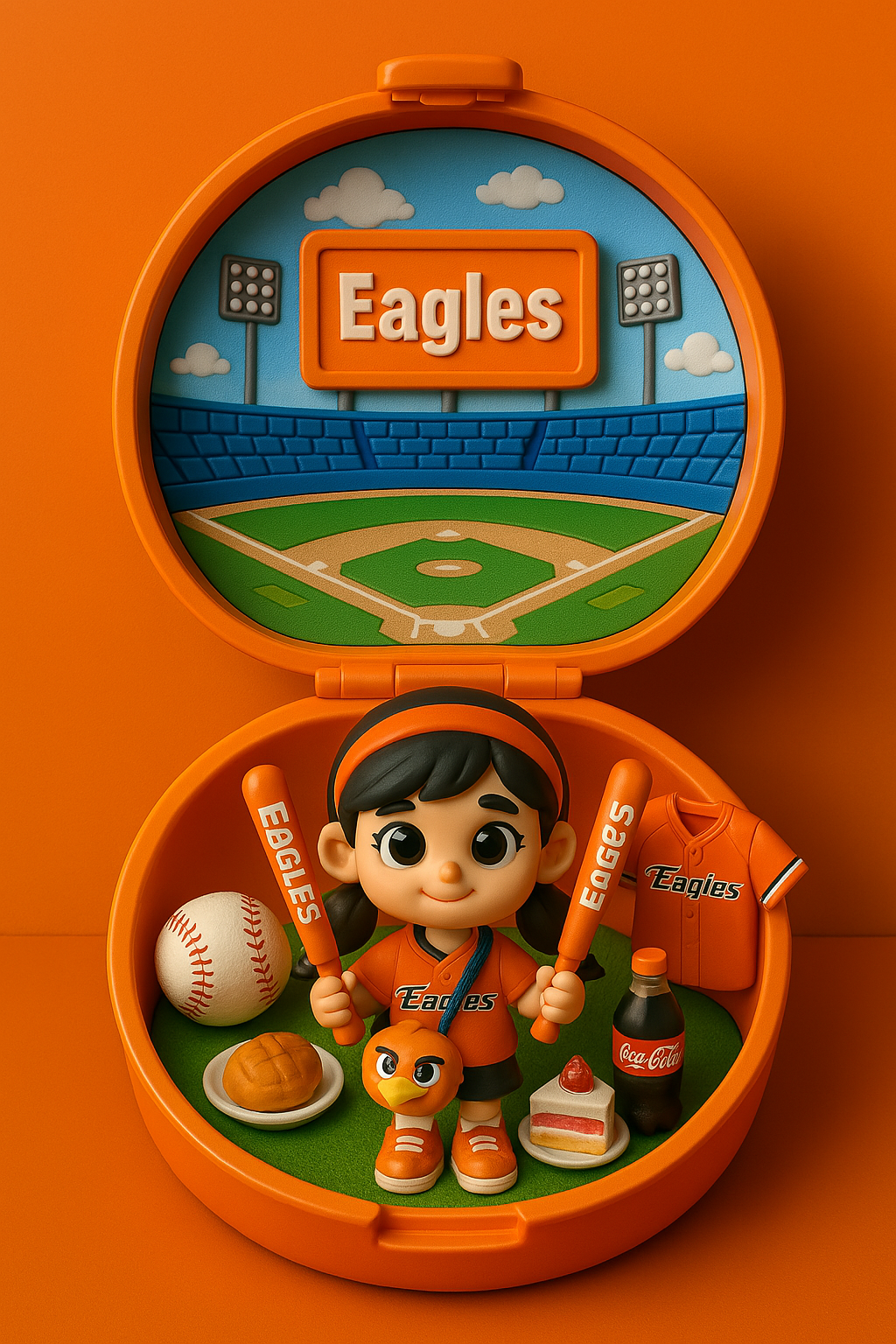 한화 이글스 컨셉으로 생성을 요청한 폴리포켓 이미지