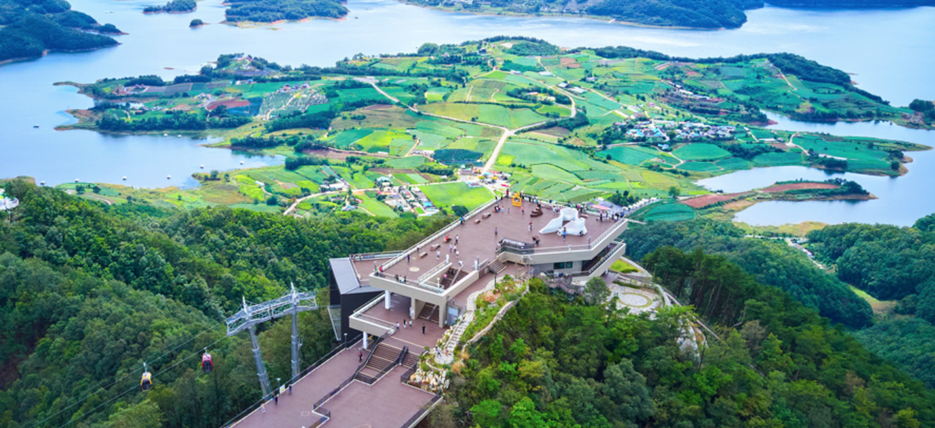 청풍호반 케이블카 전경