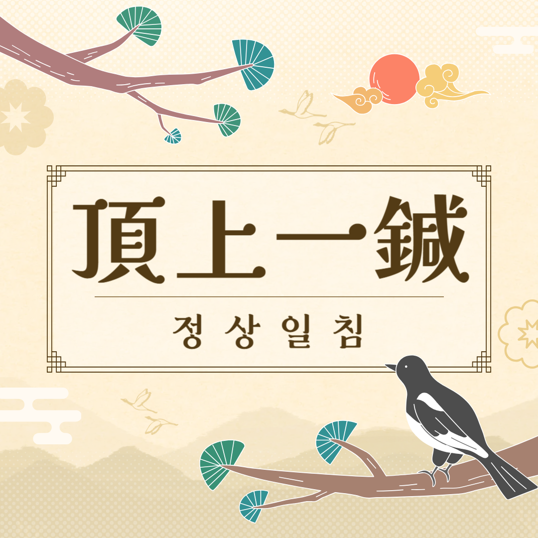 정상일침(頂上一鍼) 뜻, 유래, 예문, 반대말, 유의어