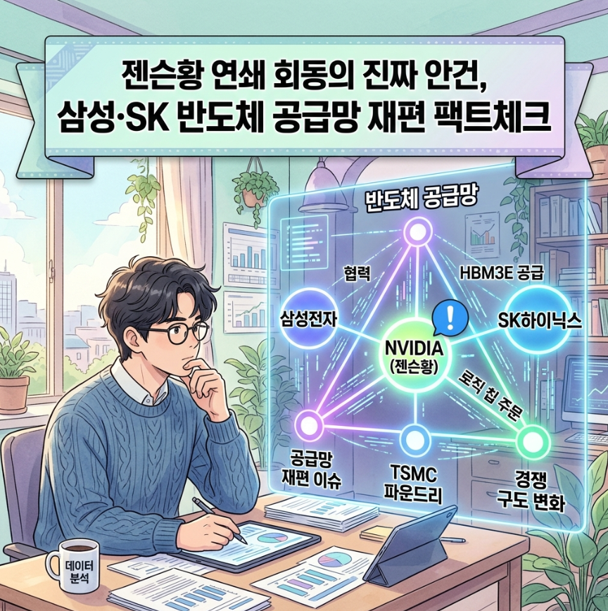 젠슨황 삼성 SK 미팅 핵심 의제 HBM 공급망 판도 바뀔까?