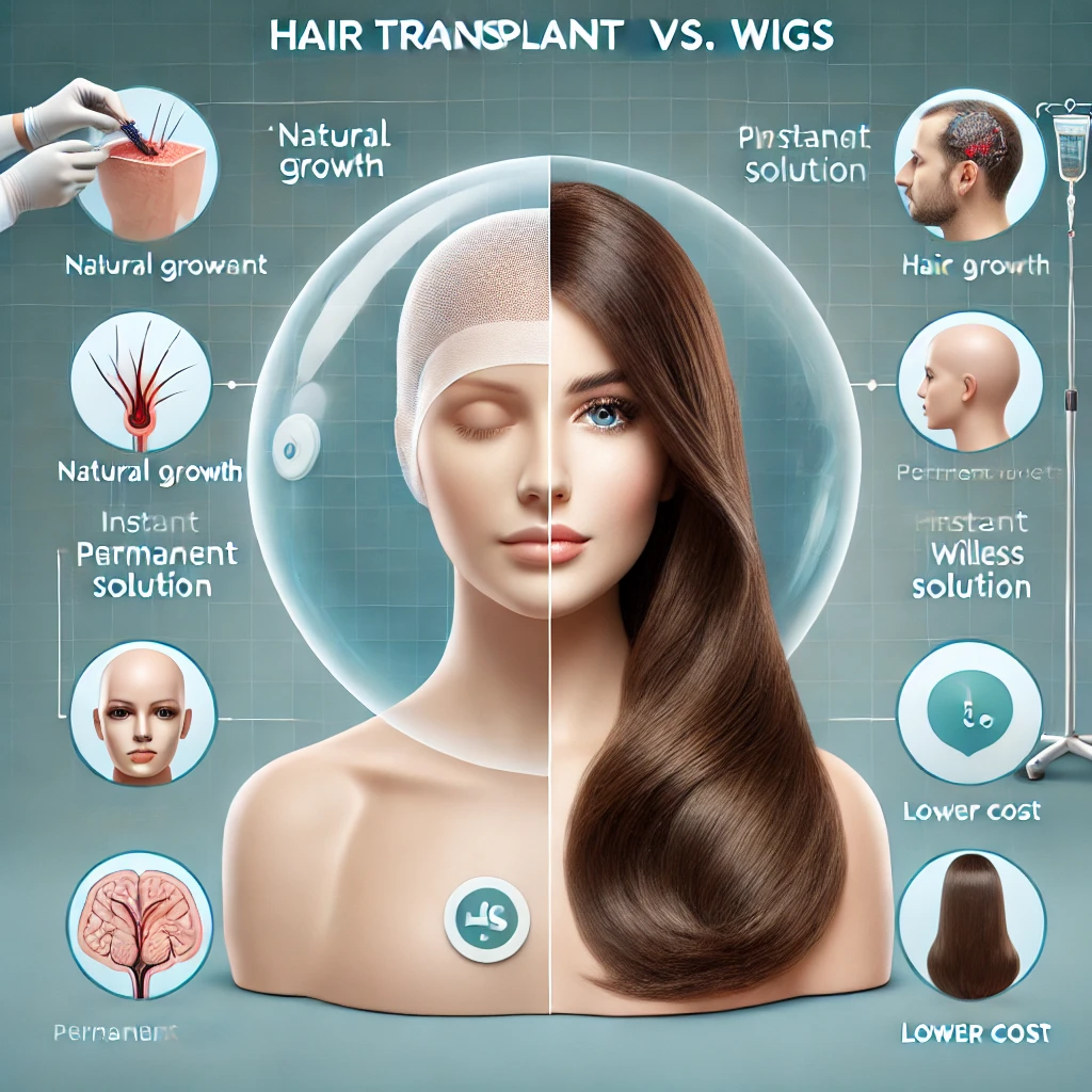 모발 이식과 가발 사진