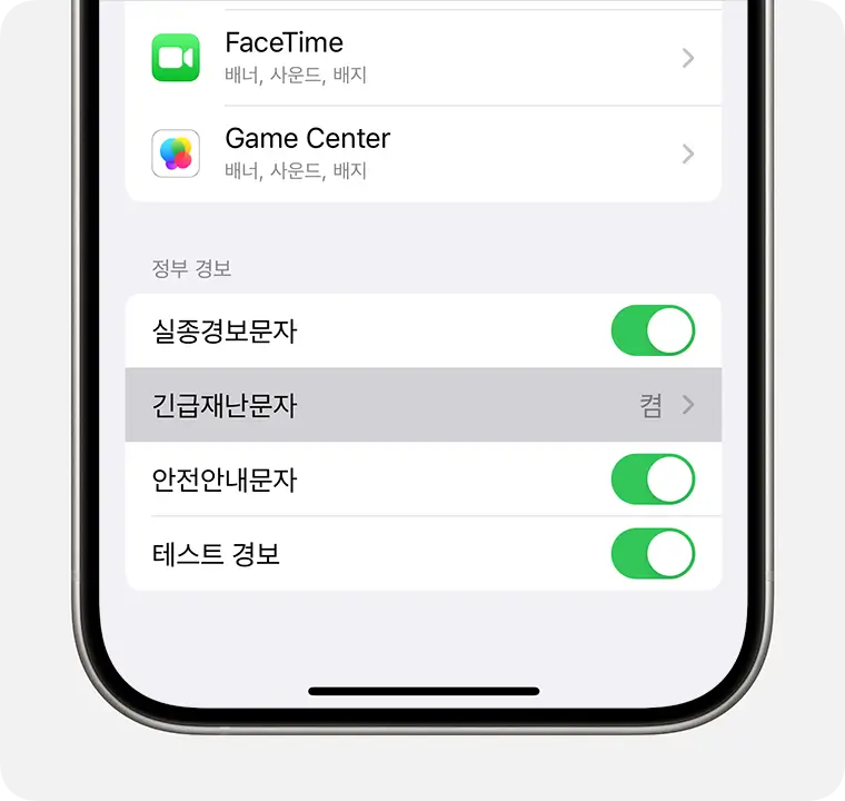 미국에서 지역 인지 기능 켜기