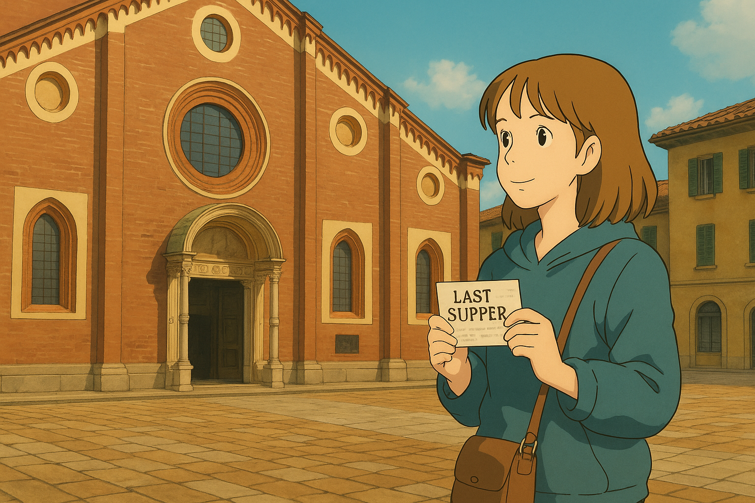 &ldquo;Santa Maria delle Grazie 성당 앞, 최후의 만찬 예약 관람 준비&rdquo;