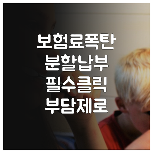 건강보험료 정산 보험료 분할납부 신청..