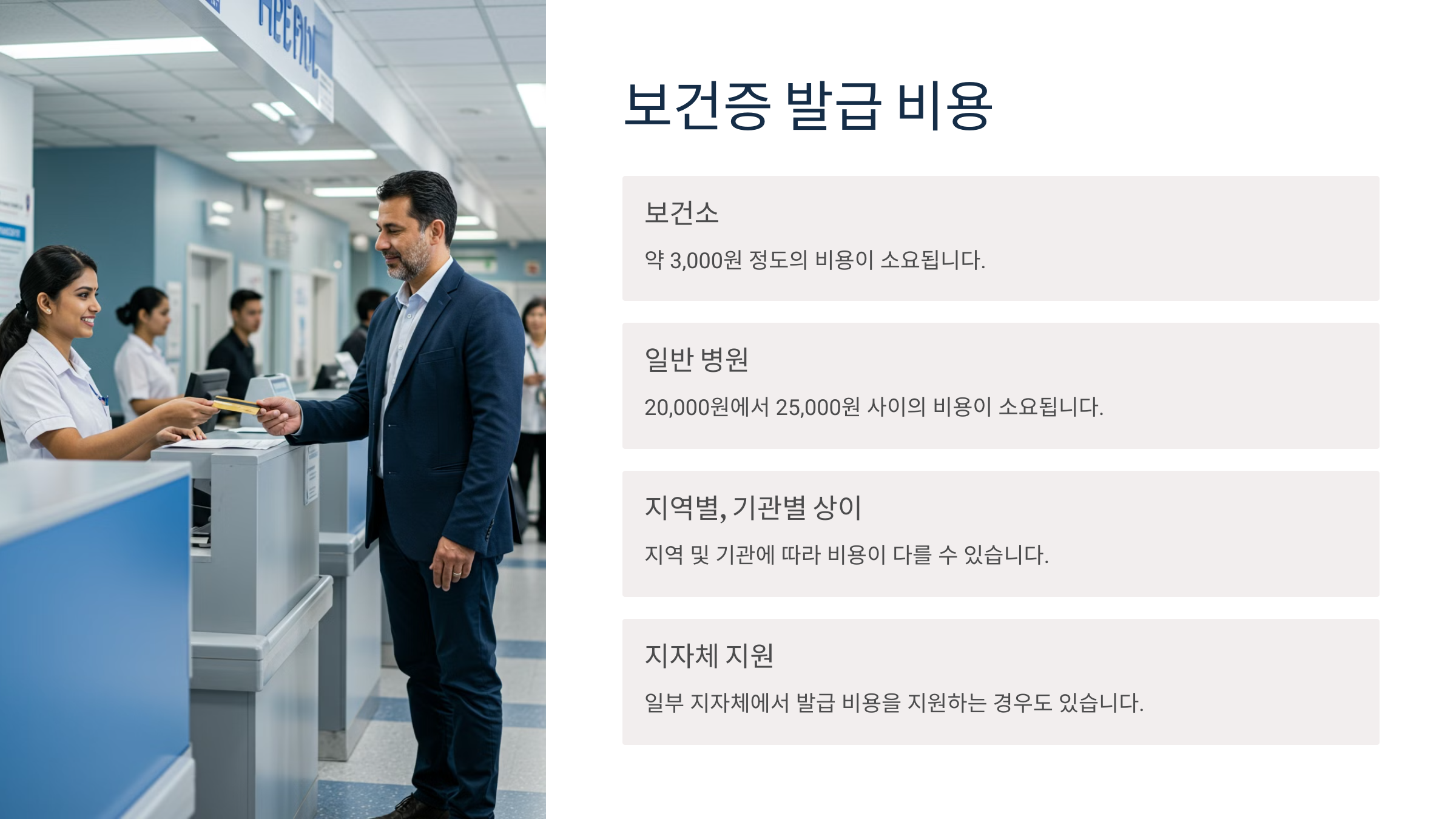 보건증 발급 비용