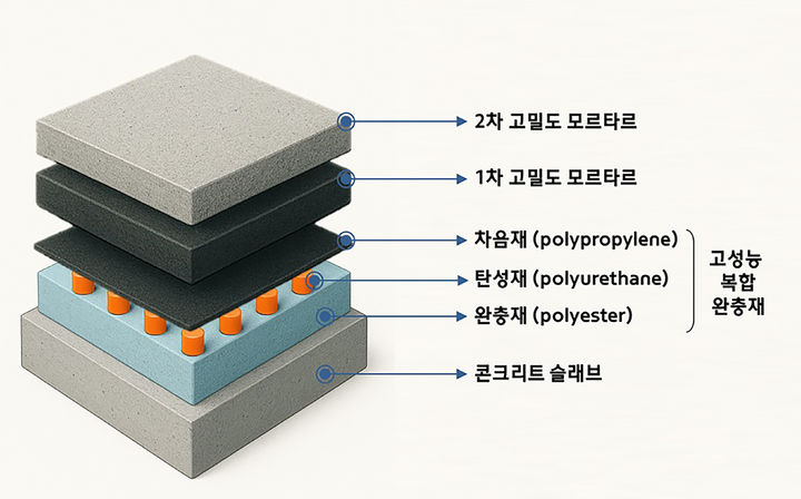 층간소음 1등급 바닥시스템 사진