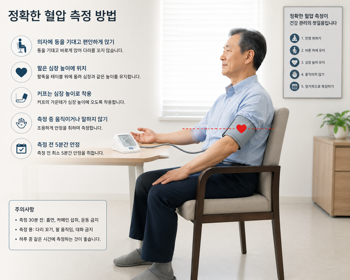 혈압 자가측정 방법