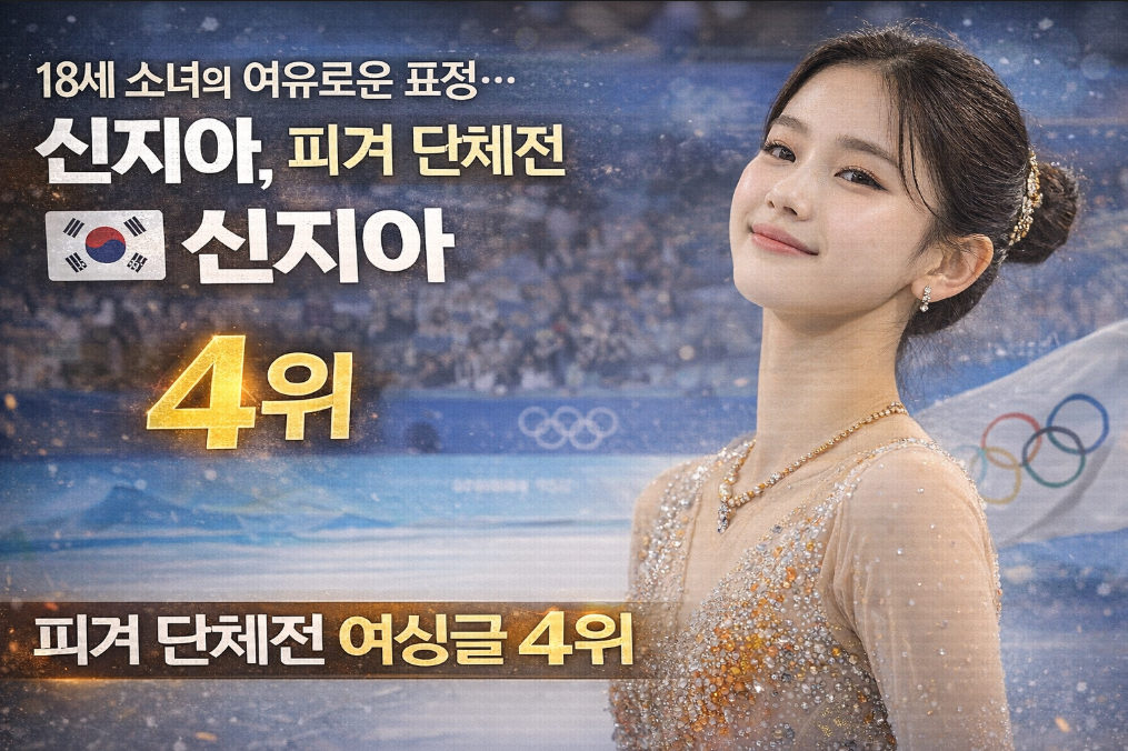 신지아, 18세 소녀 여유로운 女싱글 4위…피겨 단체전 시작부터 남다르다
