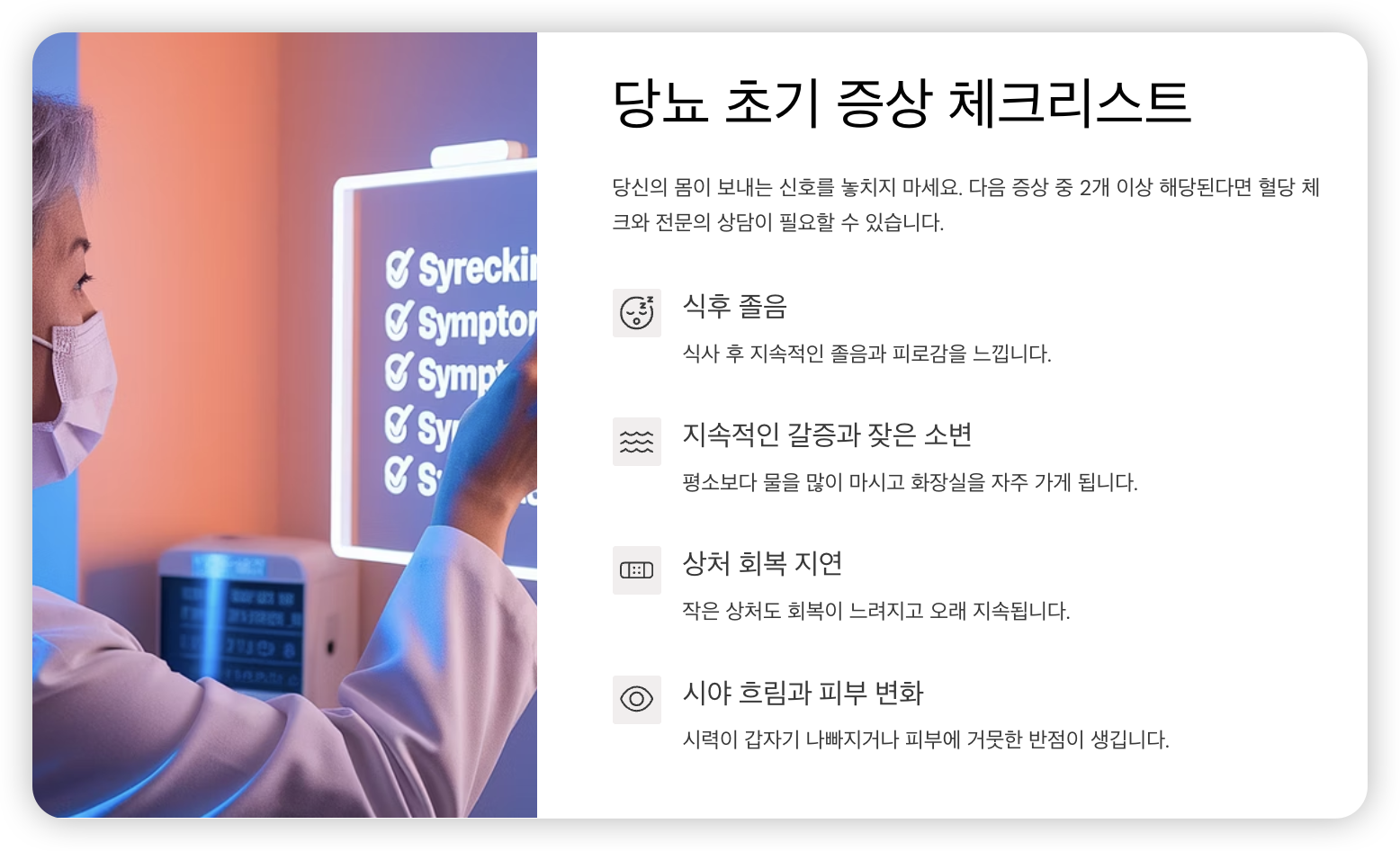 당뇨-초기증상-체크리스트