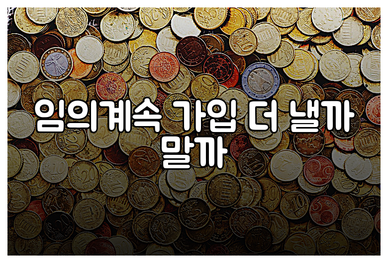 임의계속 가입 더 낼까 말까