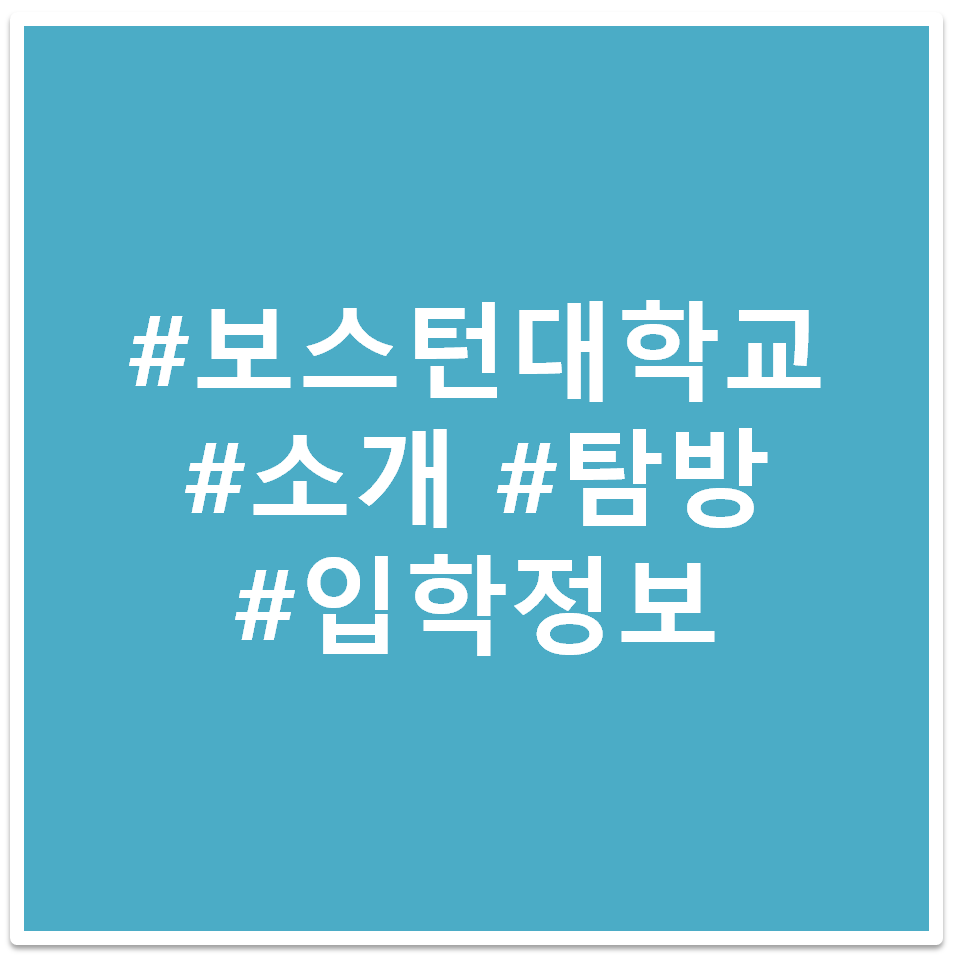 보스턴 대학교 태그 이미지