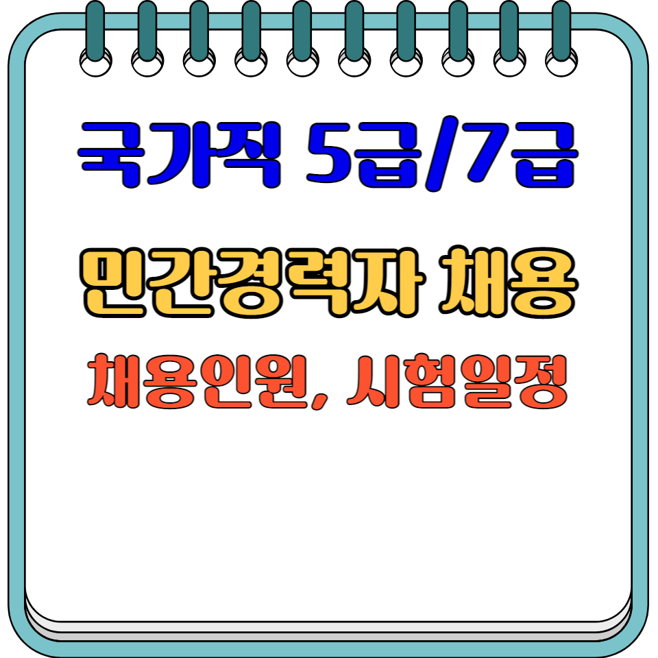 2023년 국가직 5급 7급 민간경력자 채용 채용인원 시험일정
