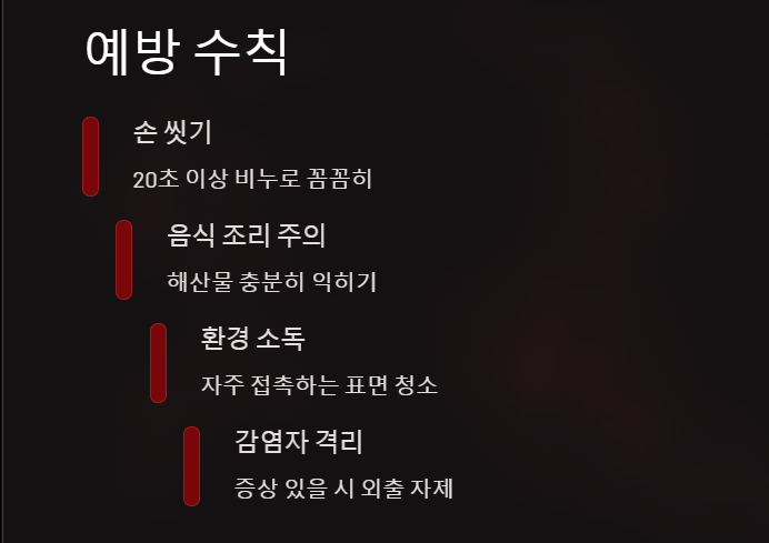 노로바이러스 예방수칙
