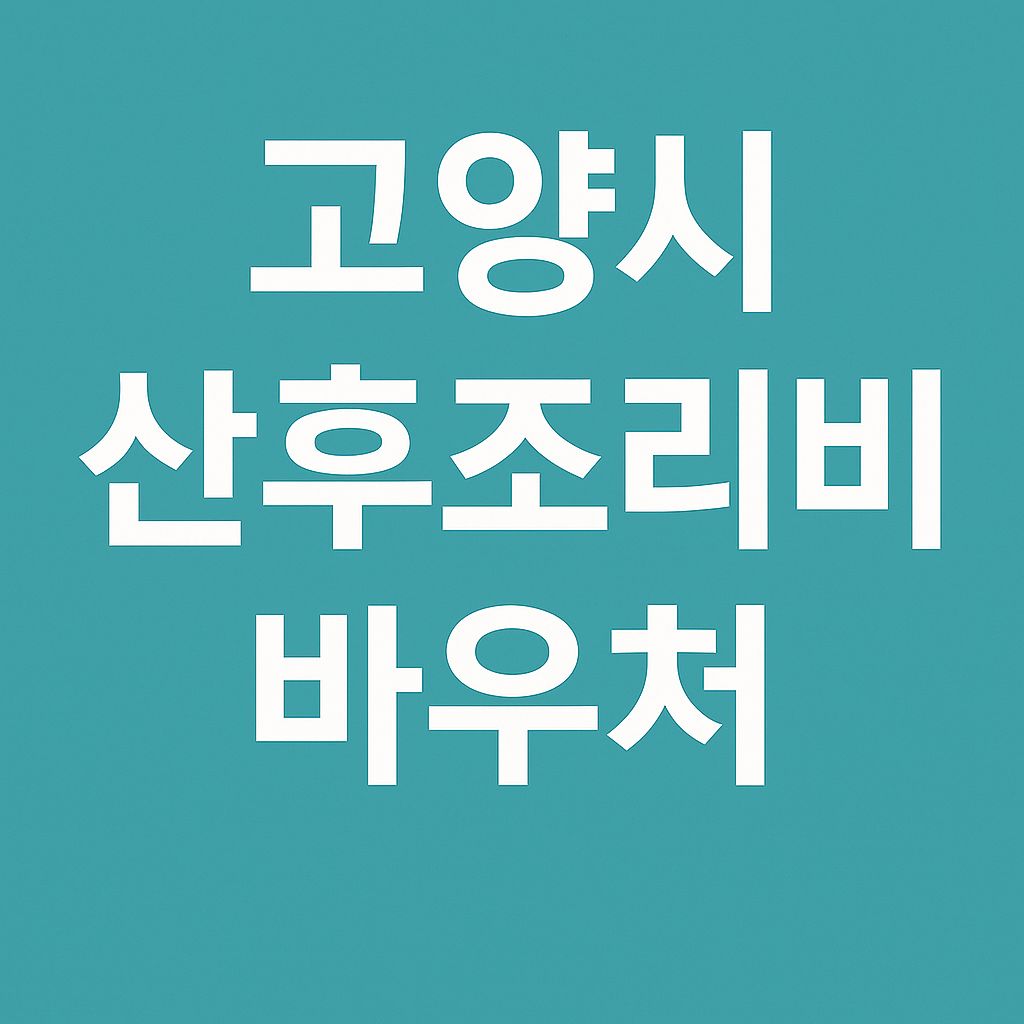 경기도 고양시 산모라면 꼭 알아야 할 산후조리 지원 , 신청 자격은?(산후조리비 바우처)