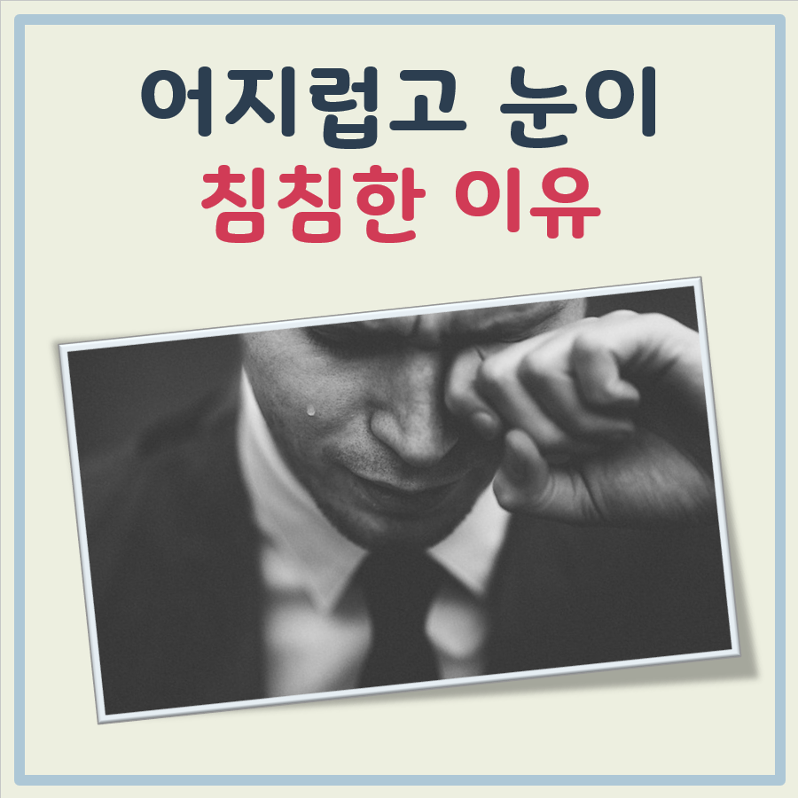 어지럽고 눈이 침침한 이유 대표 이미지