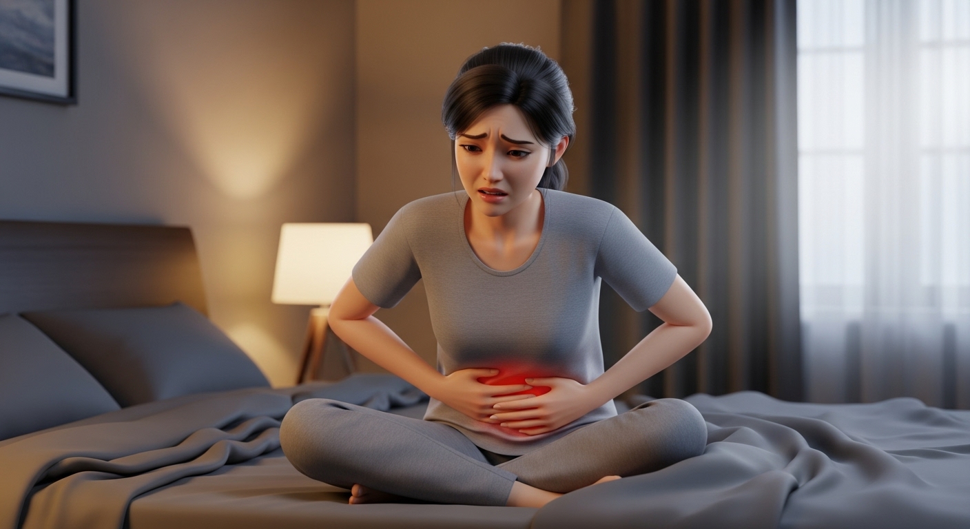 묵직한 통증과 악취 동반 (염증 및 질환)