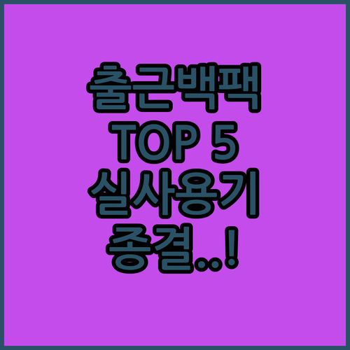 직장인 노트북 백팩 브랜드 5종 장단..