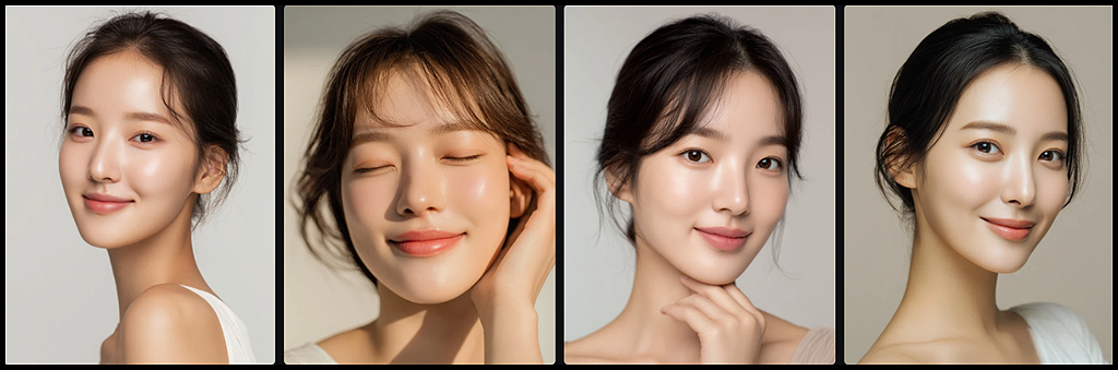 눈가 주름과 입꼬리 등 디테일 묘사가 추가되어 한층 자연스러워진 여성의 미소 이미지_Midjourney