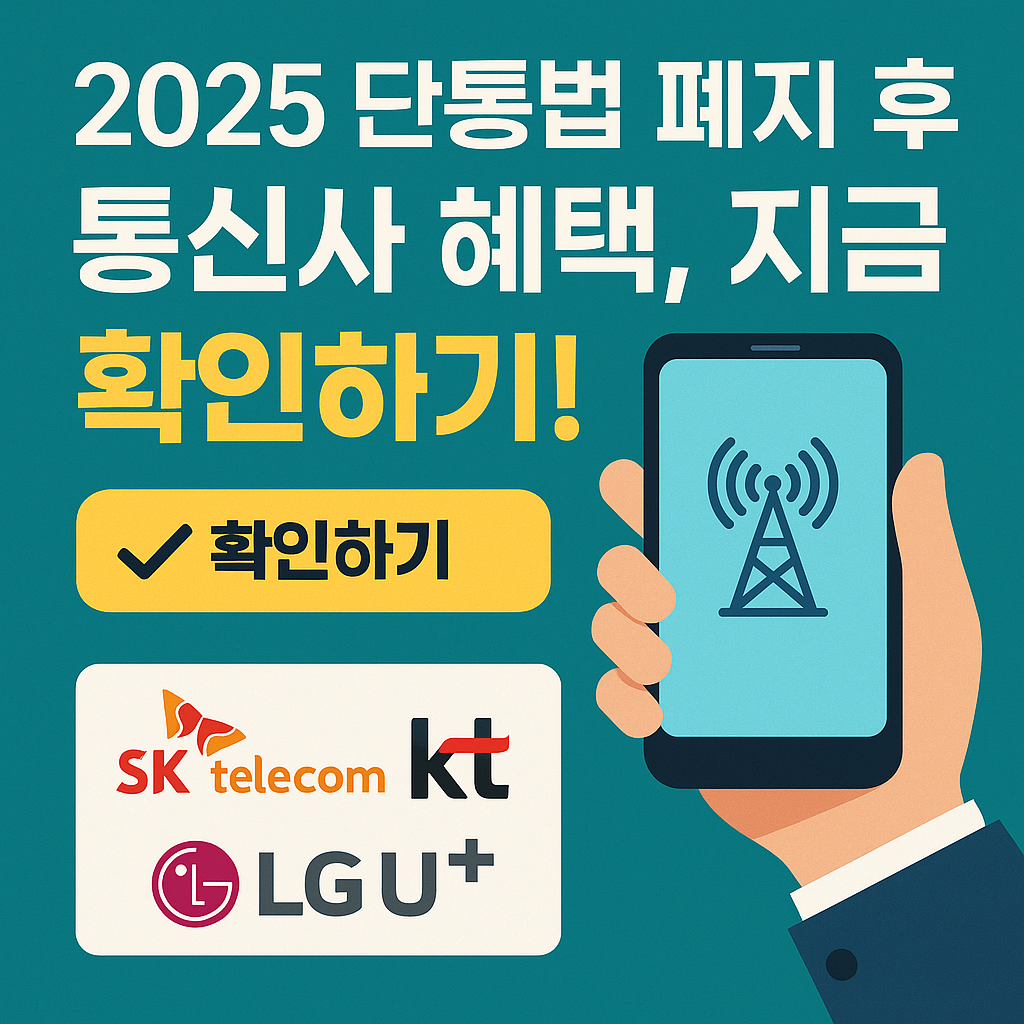 2025 단통법 폐지, 통신사 혜택 어떻게 바뀌나?