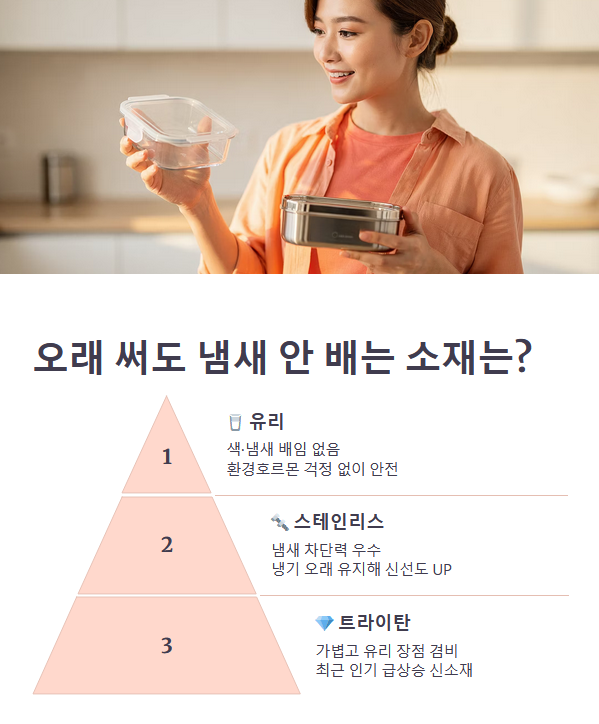 오래 써도 냄새 안 배는 반찬통 선택 기준