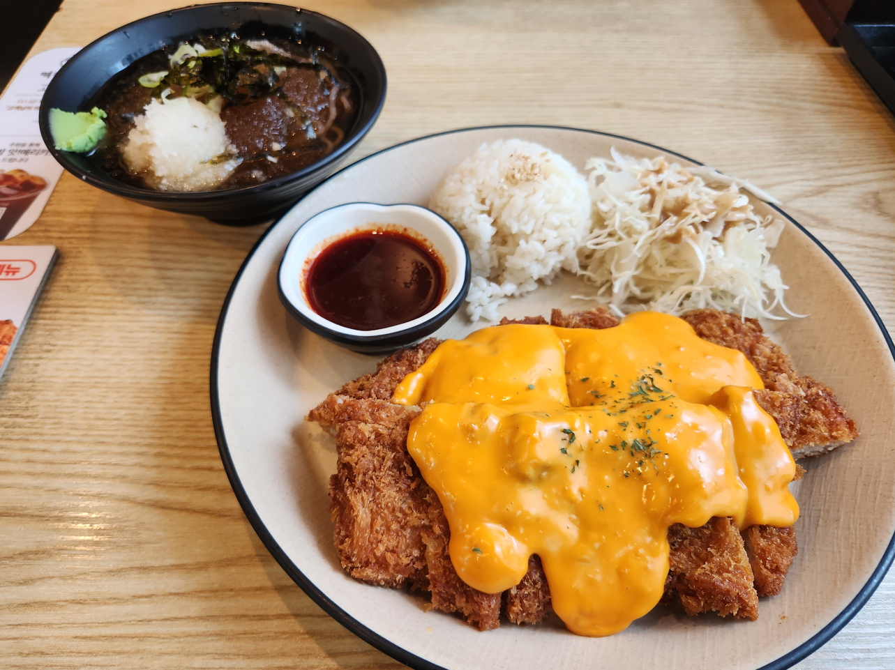 역전우동 치즈돈가스 모밀세트 냉메밀