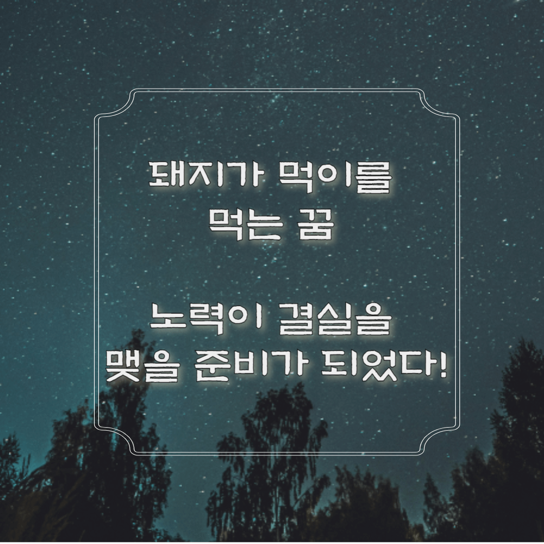 돼지가 먹이를 먹는 꿈